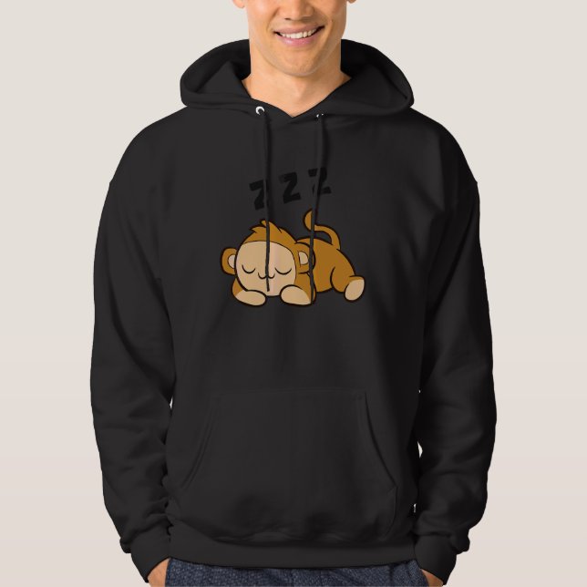 Ape Monkey Pajama Cute Monkey Hoodie (Framsida)