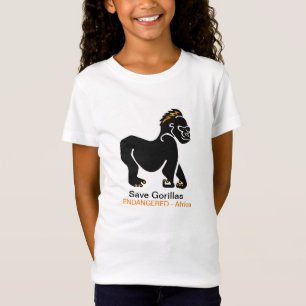 Ape-Spara GORILLAS-afrikanskt utrotningshotat djur T Shirt