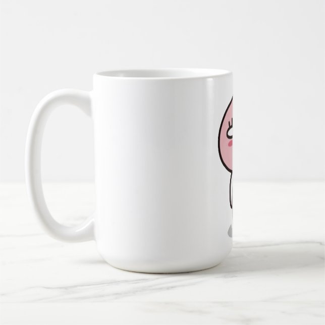 apeach leende kaffemugg (Vänster)