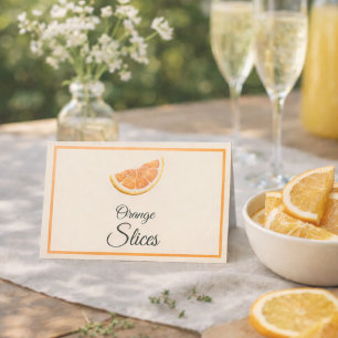 Apelsanskivor Mimosa Bar Garnering Bordskort Placeringskort