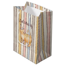 Apelsin Akvarell Katt, Rosa, Gul, Blå Ränder
