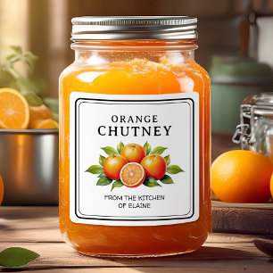 Apelsin chutney fyrkantigt klistermärke