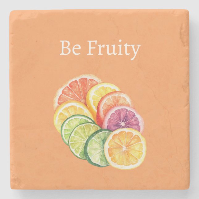 Apelsin Citrus Frukt Vara Fruktig Stenunderlägg (Framsidan)