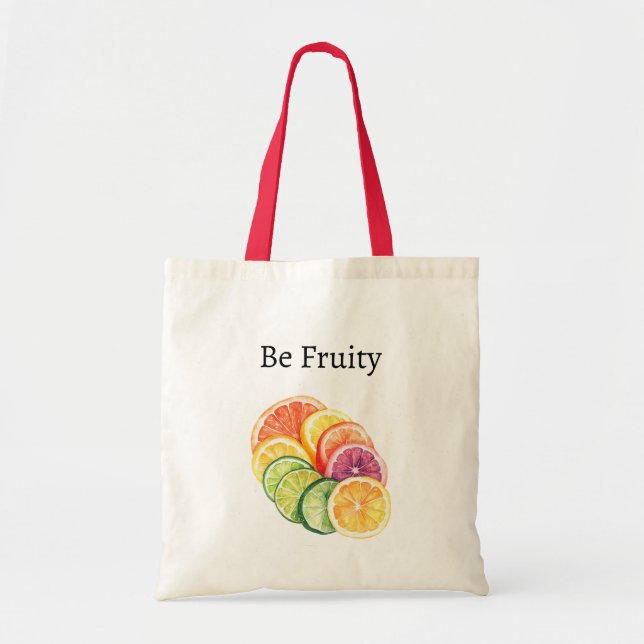 Apelsin Citrus Frukt Vara Fruktig Tygkasse (Framsidan)