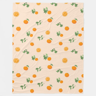 Apelsin Frukt citrus klassiskt mönster Fleecefilt