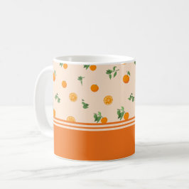 Apelsin Frukt citrus klassiskt mönster Kaffemugg