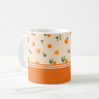 Apelsin Frukt citrus klassiskt mönster Kaffemugg