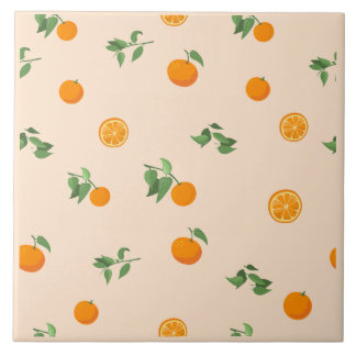 Apelsin Frukt citrus klassiskt mönster Kakelplatta