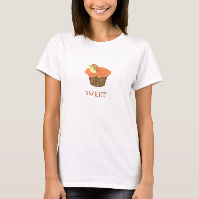 Apelsin Frukt Cupcake Tee (Framsida)