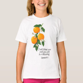 Apelsin Frukt Genesis 12:2 T Shirt