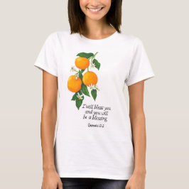 Apelsin Frukt Genesis 12:2 T Shirt