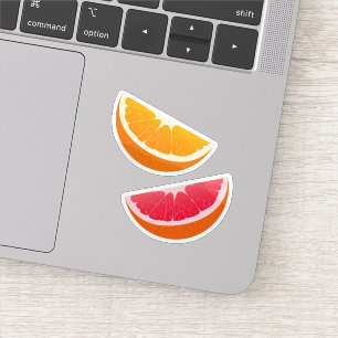 Apelsin & Grapefrukt Citrus-dekaler Klistermärken