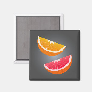 Apelsin & Grapefrukt Skiva Kylskåpsmagnet