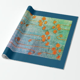 APELSIN JAPANSKT TRÄBLOCKSUTSKRIFT SVÄVNINGSPAPPER PRESENTPAPPER