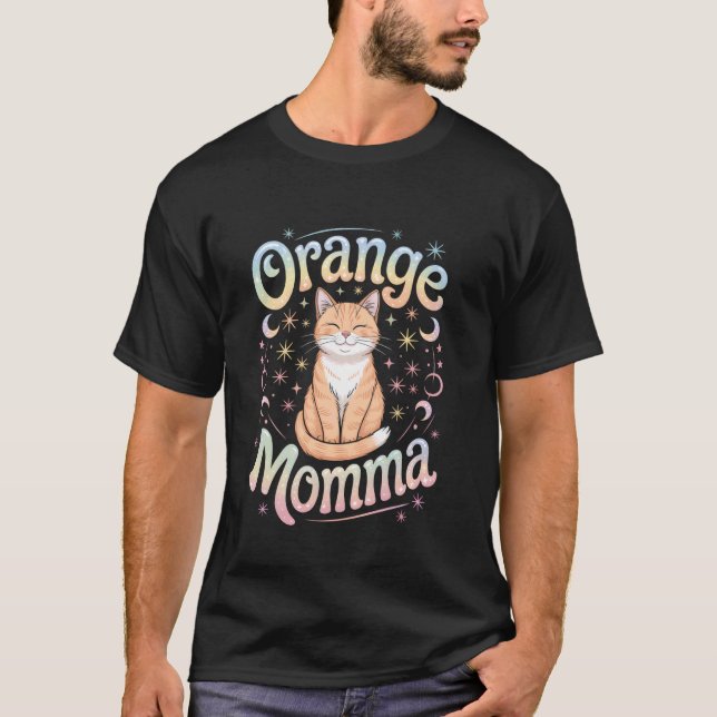 Apelsin Katt Mamma T Shirt (Framsida)