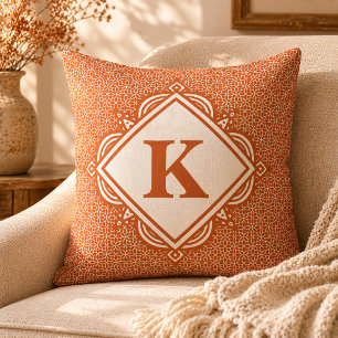 Apelsin Mandala Monogrammerad Kuddslang Kudde