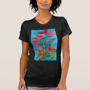 Apelsinblad Höst originell akvarell konst T-shirt