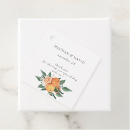Apelsinblommor Citrus Botanisk Bröllop Gåvor Etiketter