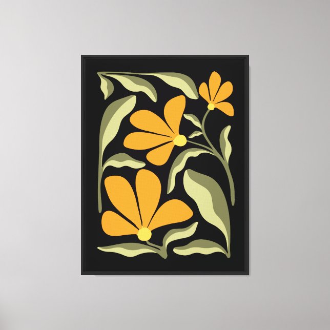 Apelsinblommor och blad canvastryck (Framsida)