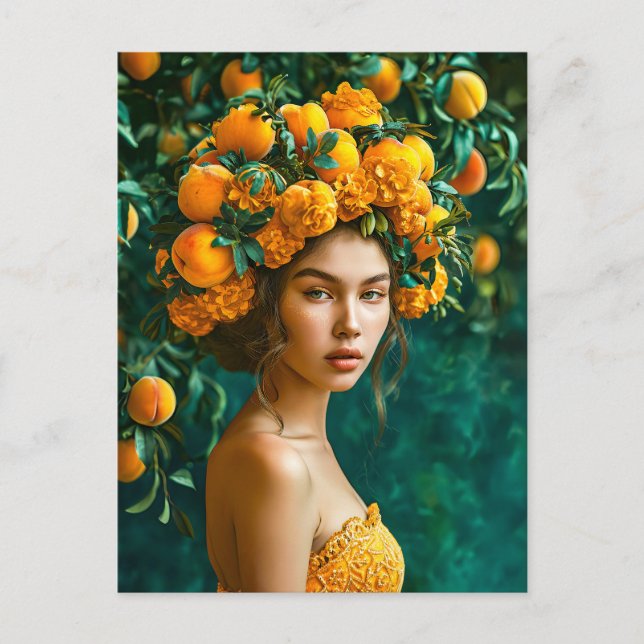 Apelsinblomningsdrottning Helg Vykort (Framsida)