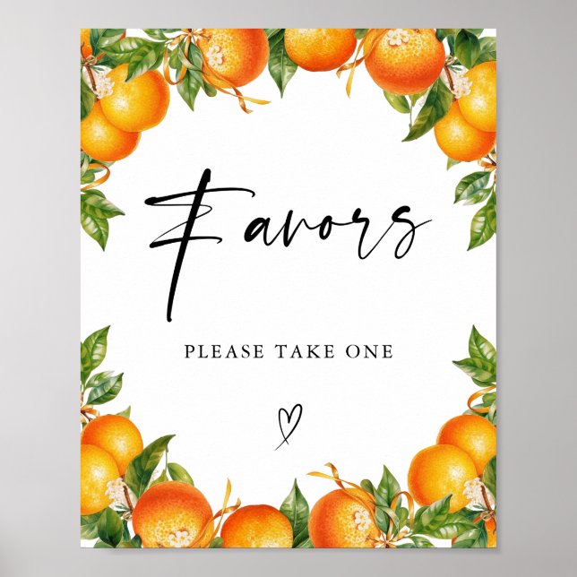 Apelsiner Citrus Briddusch Favors Poster (Framsidan)
