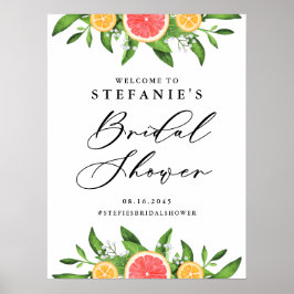 Apelsiner och Grapefrukter Bröllopsfest Välkommen Poster
