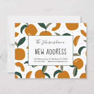 Apelsiner och Orange Blossom Ny adress Flyttar Meddelande
