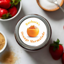 Apelsinmarmalad Runt Klistermärke