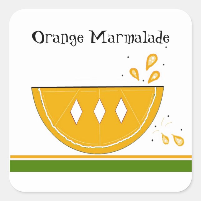 Apelsinmarmelad Klistermärken (Framsida)