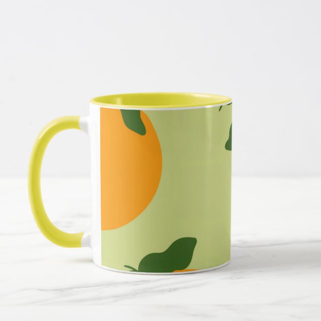 Apelsinmönsterdesign Mugg (Vänster)