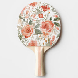 Apelsinrosor Akvarell Botanisk Korallblomma Pingisracket