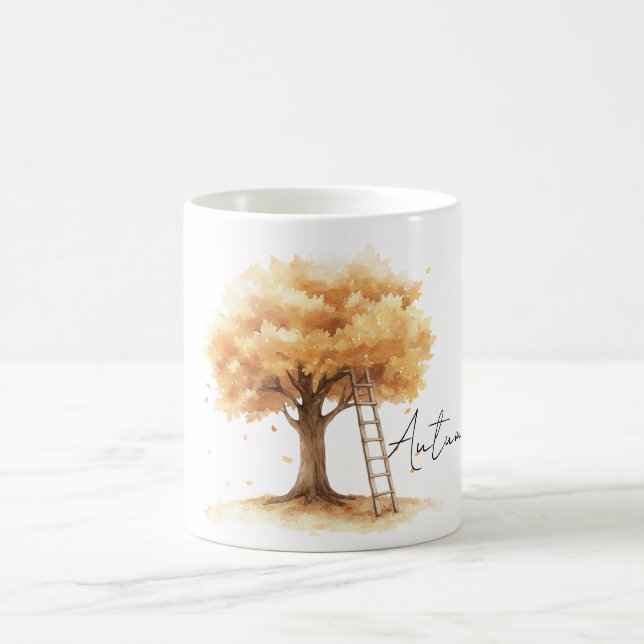 Apelsinträd Blad Stege Kaffemugg (Center)