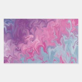 Apelsinvätska Marmor Abstrakt Mönster Rektangulärt Klistermärke