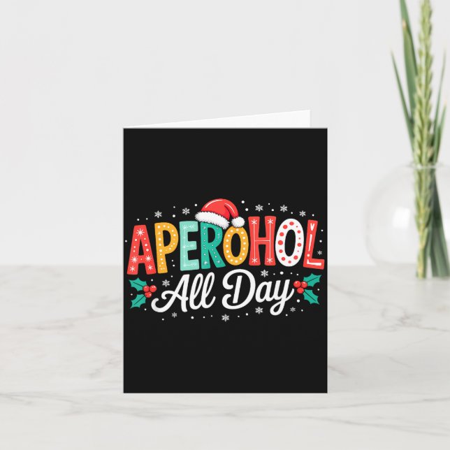 Aperohol All Day - Funny Christmas Spritz  Kort (Framsida)