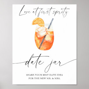 Aperol - nattliga idéer. Datum burk möhippa Poster