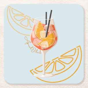 Aperol O'Clock Underlägg Papper Kvadrat