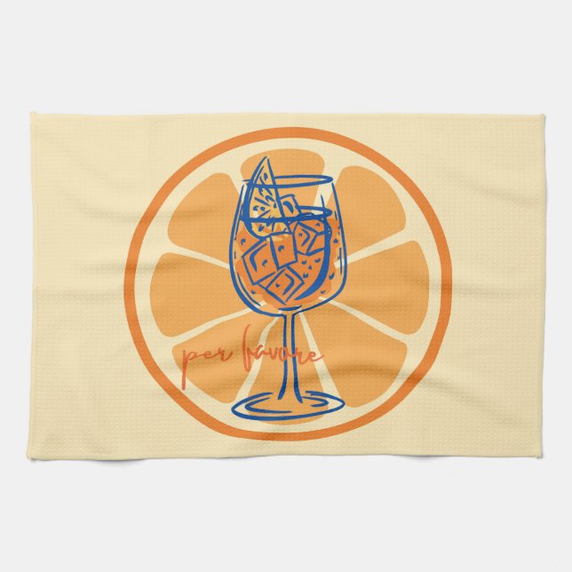 Aperol Per Favore Kökshandduk (Horisontell)