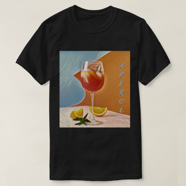 Aperol Sour Recipe - Aperol Sour Rezept T Shirt (Design framsida)