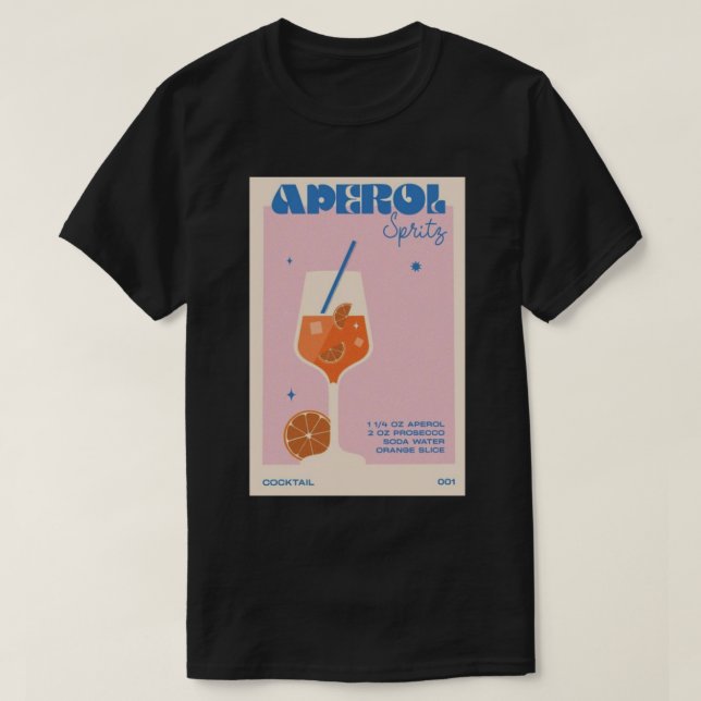 Aperol Sprits Retro T Shirt (Design framsida)