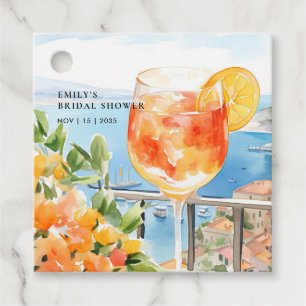 Aperol Spritz Amalfi Bröllopsdusch Gåvor Etiketter