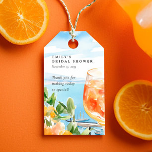 Aperol Spritz Amalfi Bröllopsdusch Presentetikett