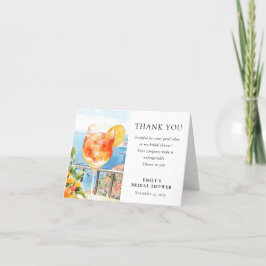 Aperol Spritz Amalfi Italien Bröllopsfest Tack Kort