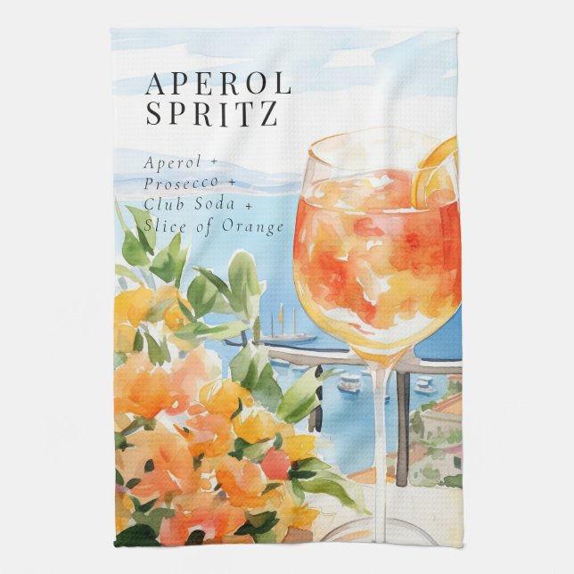 Aperol Spritz Amalfi Italien Tekuvar Kökshandduk (Vertikal)