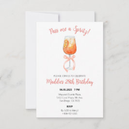 Aperol Spritz Birthday-inbjudan Tack Kort