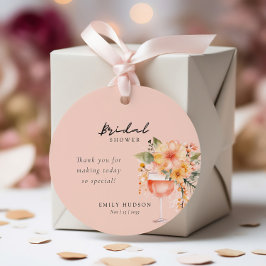 Aperol Spritz Blommig Bröllopsfest Gåvor Etiketter