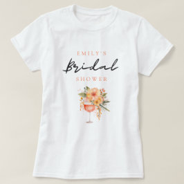 Aperol Spritz Blommig Bröllopsfest T Shirt