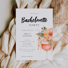Aperol Spritz Blommigt Bachelorette Party Inbjudningar