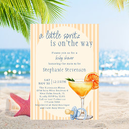 Aperol Spritz Blue Orange Citrus Boy Shower Inbjudningar