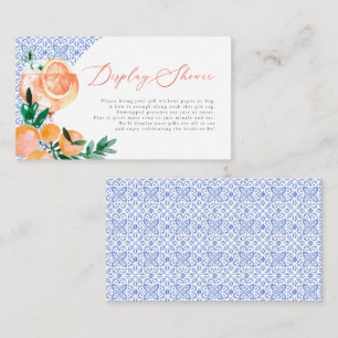 Aperol Spritz Blue Tile Positano Visning Shower Tilläggskort