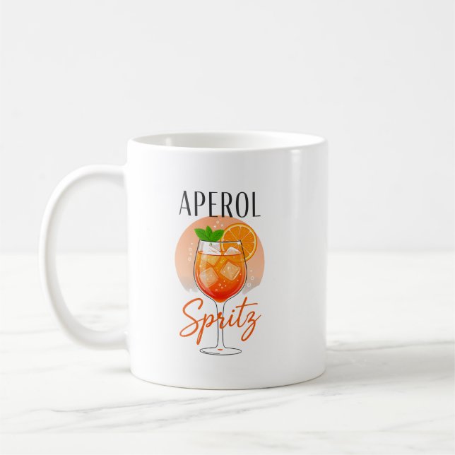 Aperol Spritz Cocktail Design Kaffemugg (Vänster)